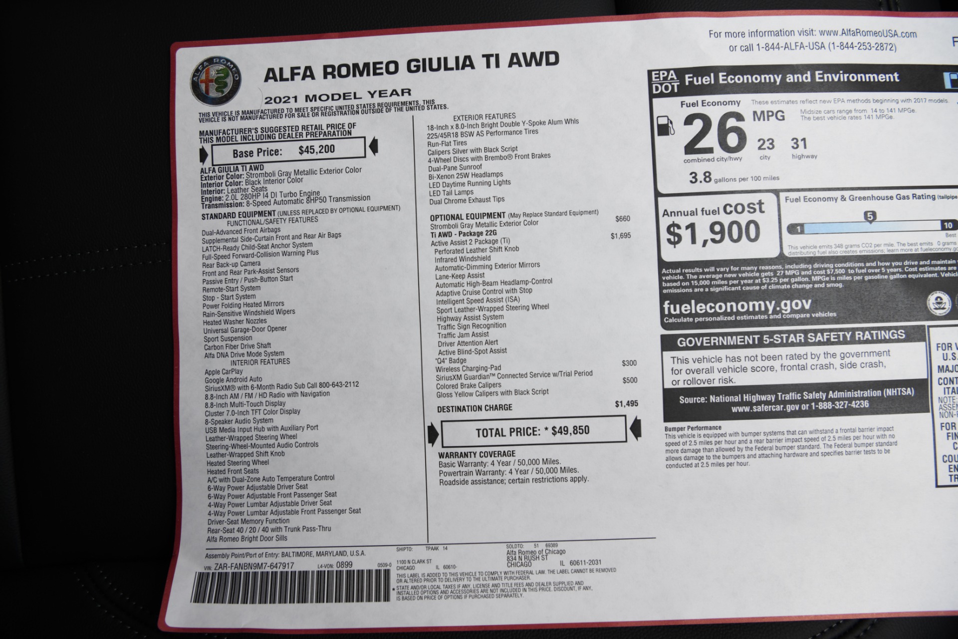New 2021 Alfa Romeo Giulia Ti | St. Petersburg, FL