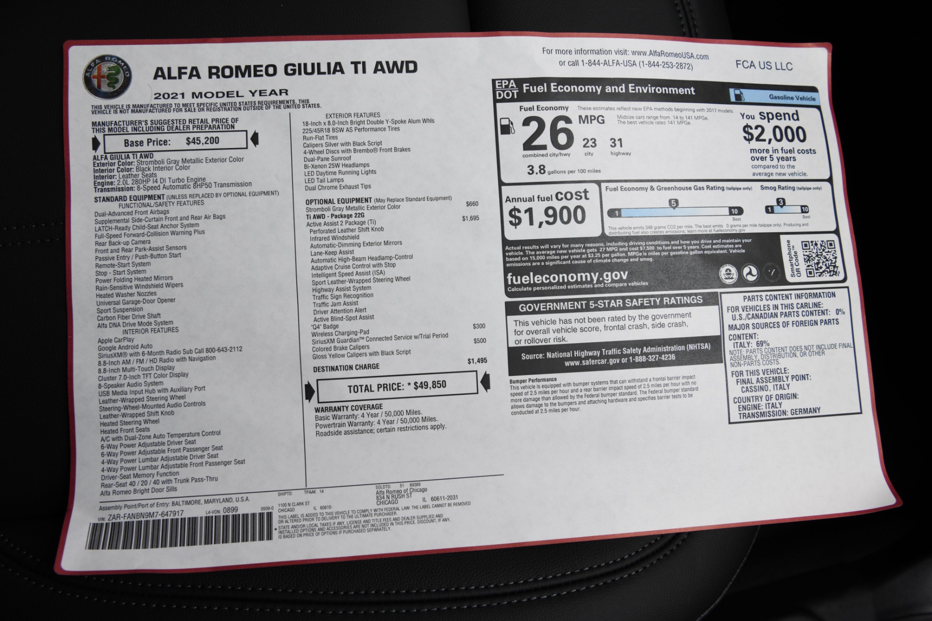 New 2021 Alfa Romeo Giulia Ti | St. Petersburg, FL