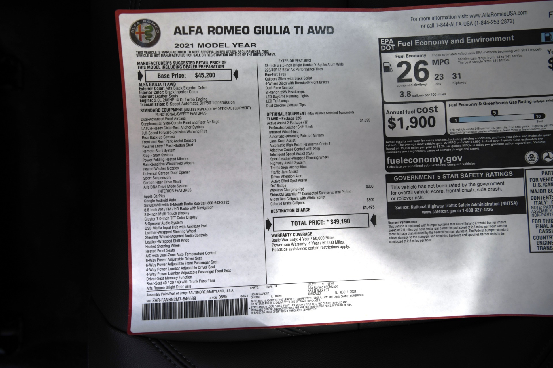 New 2021 Alfa Romeo Giulia Ti | St. Petersburg, FL