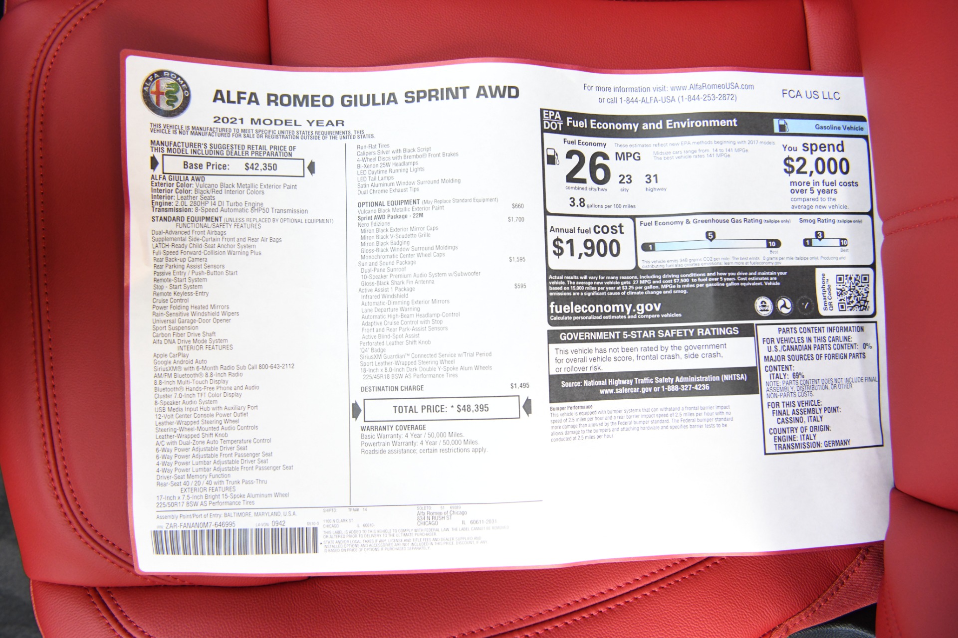 New 2021 Alfa Romeo Giulia Sprint | St. Petersburg, FL