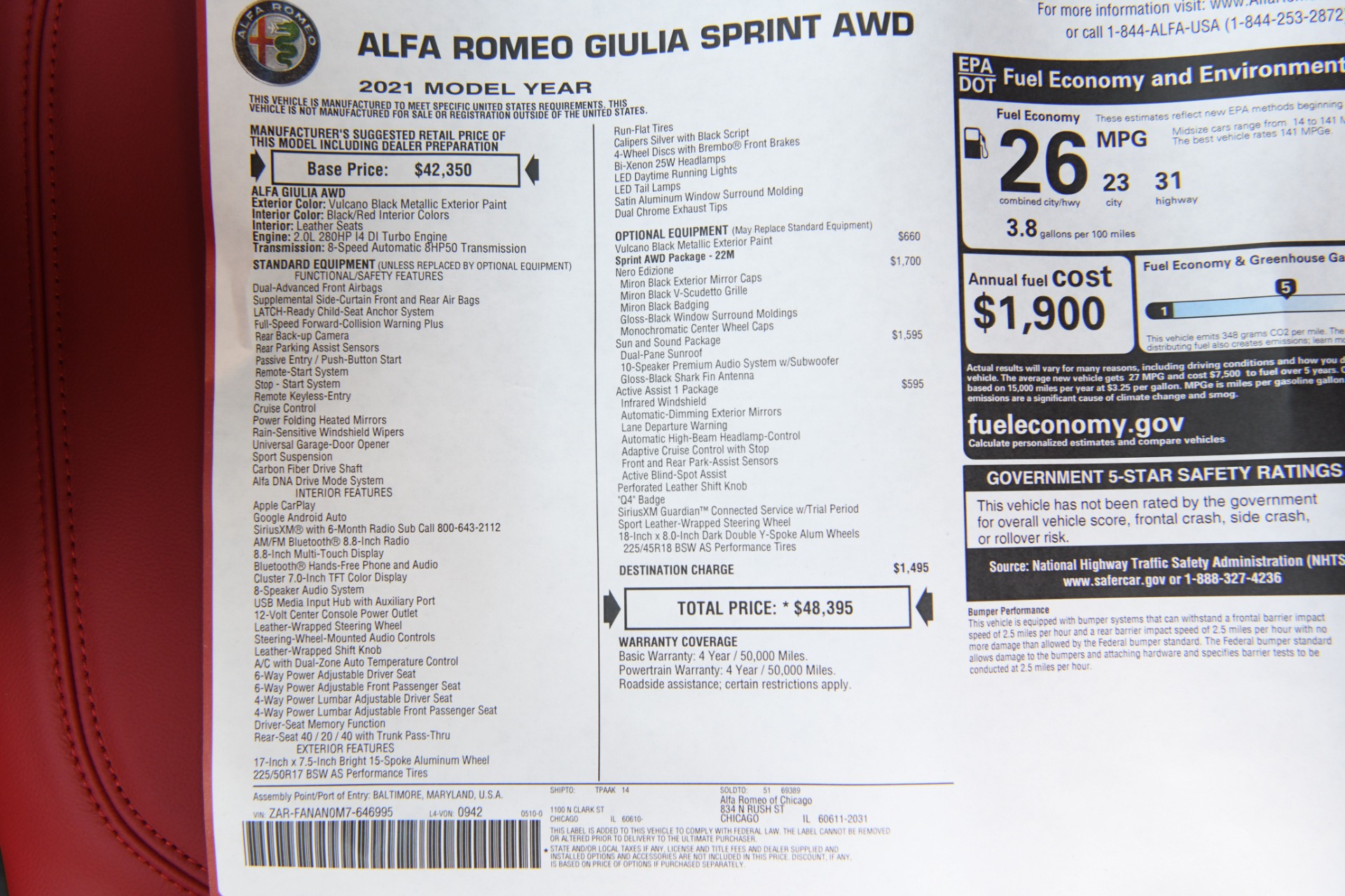 New 2021 Alfa Romeo Giulia Sprint | St. Petersburg, FL