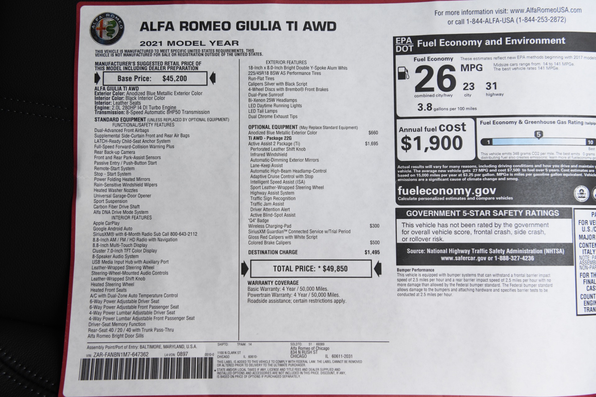 New 2021 Alfa Romeo Giulia Ti | St. Petersburg, FL
