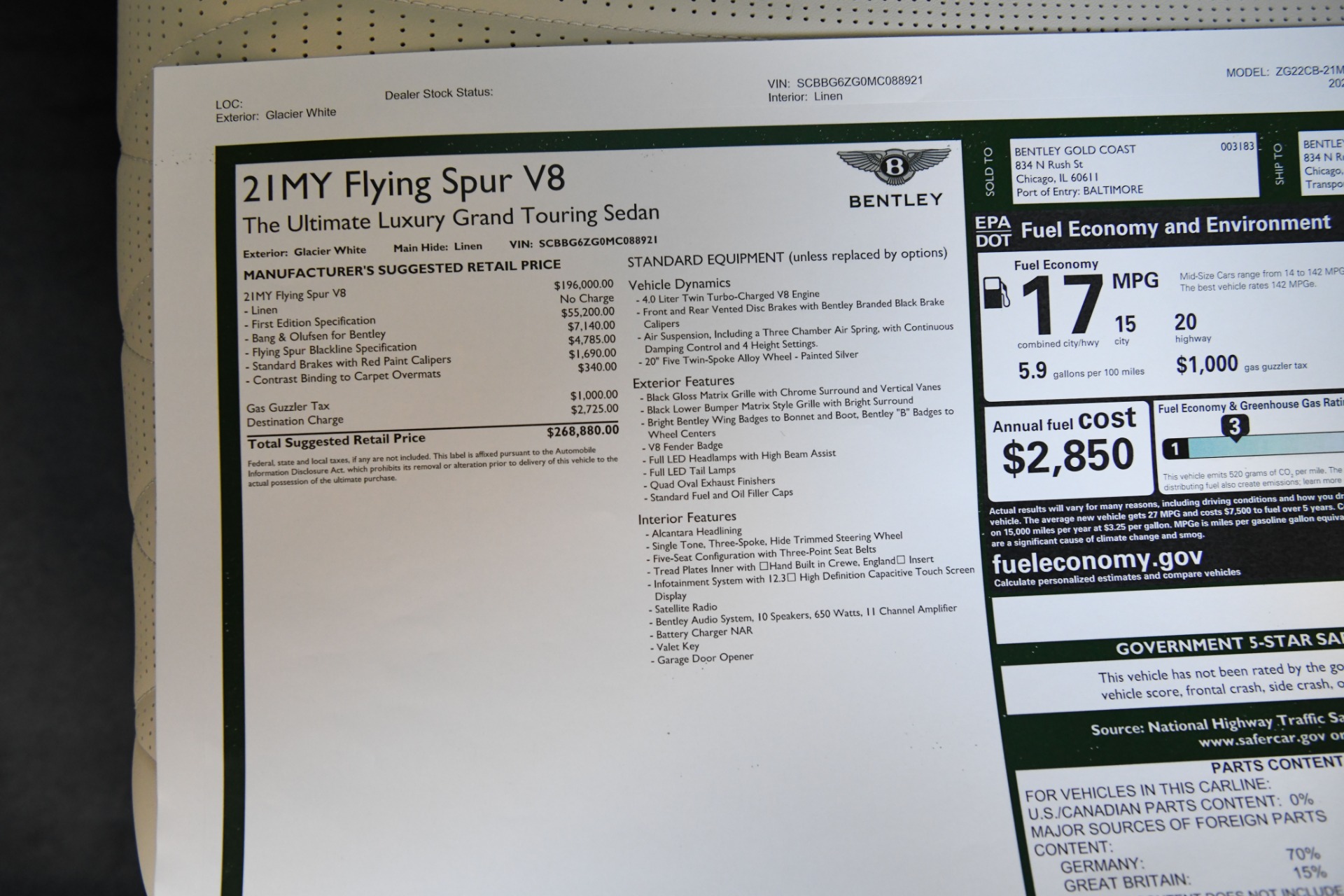 New 2021 Bentley FLYING SPUR V8 | St. Petersburg, FL