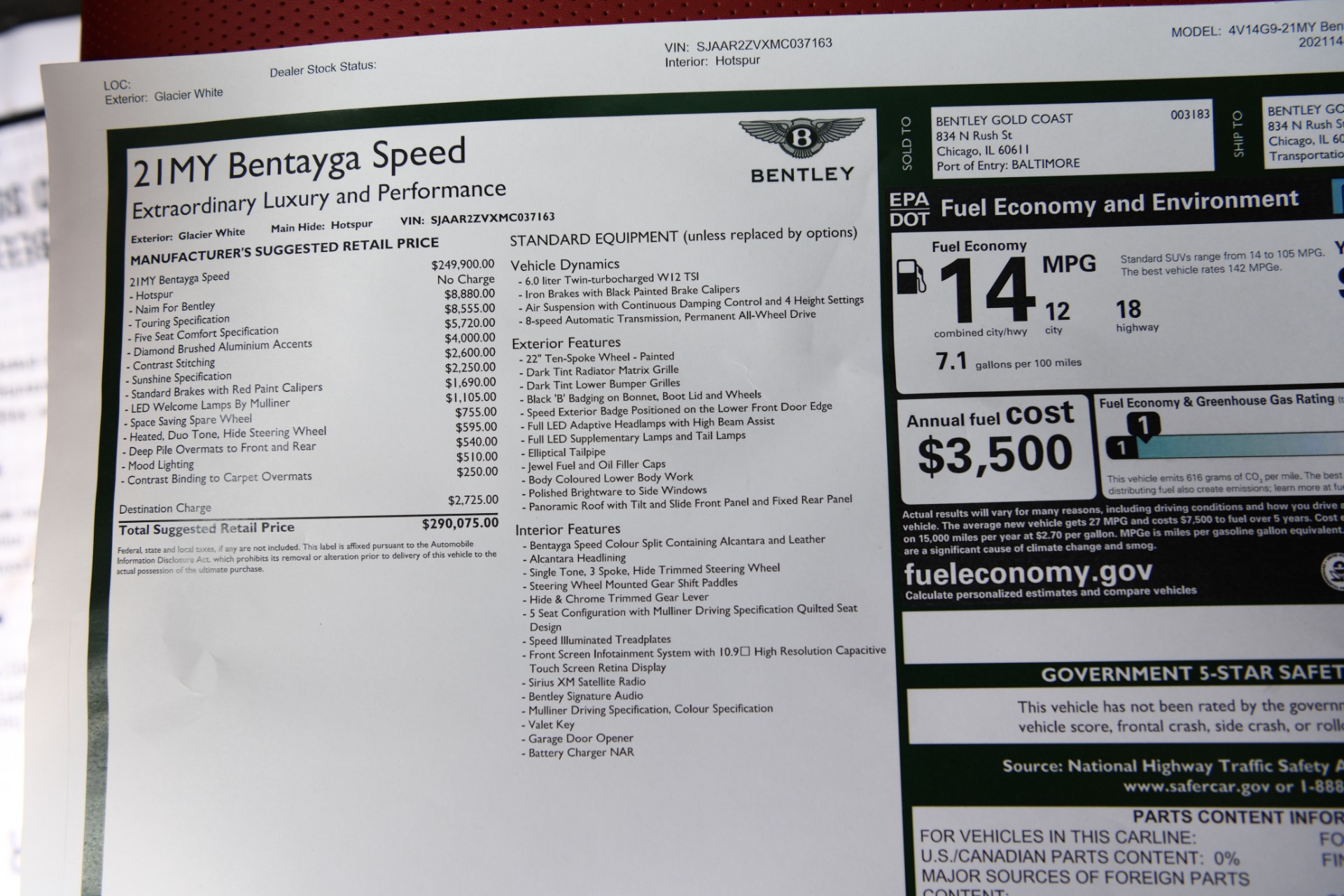 New 2021 Bentley Bentayga Speed | St. Petersburg, FL