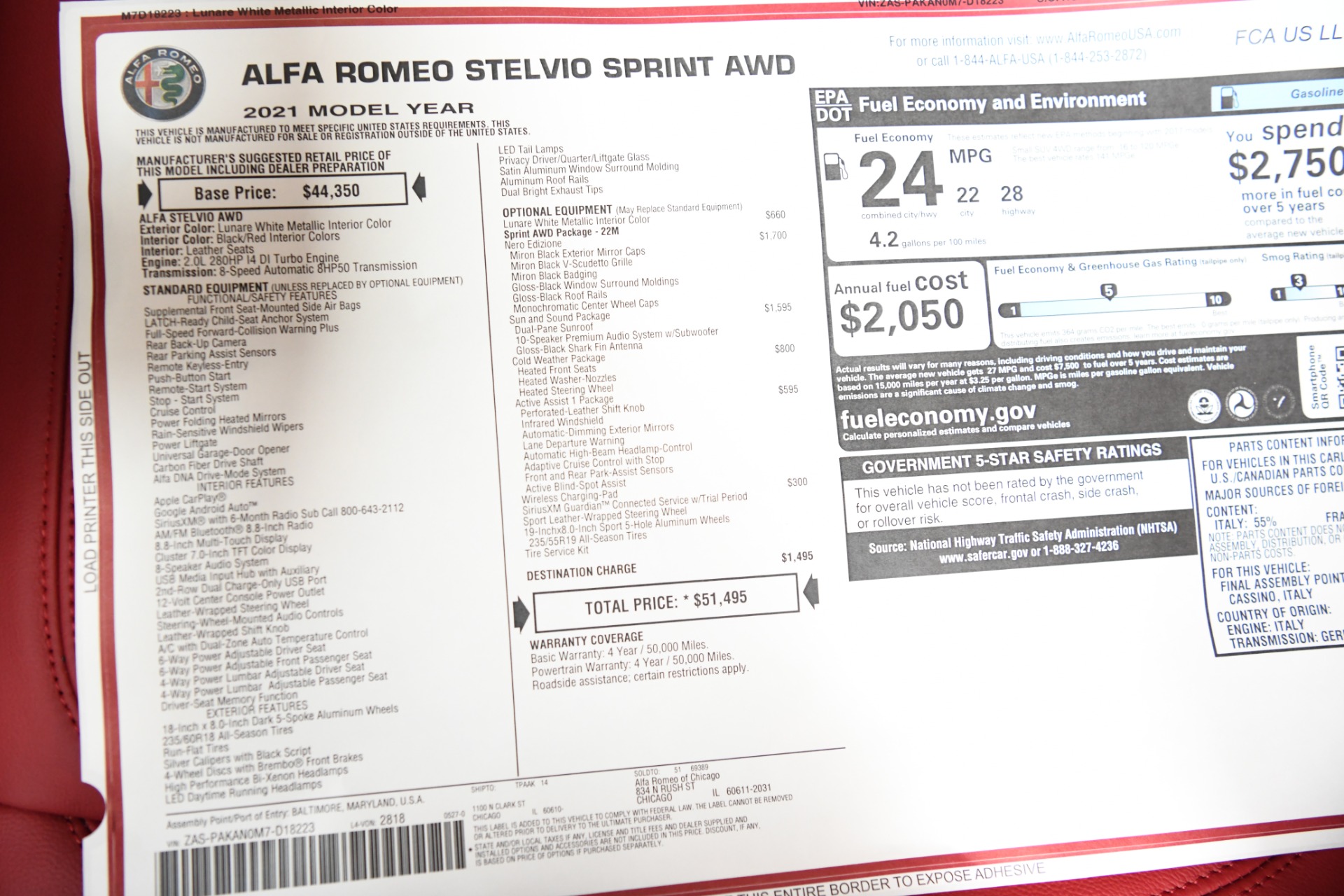 New 2021 Alfa Romeo Stelvio Sprint | St. Petersburg, FL