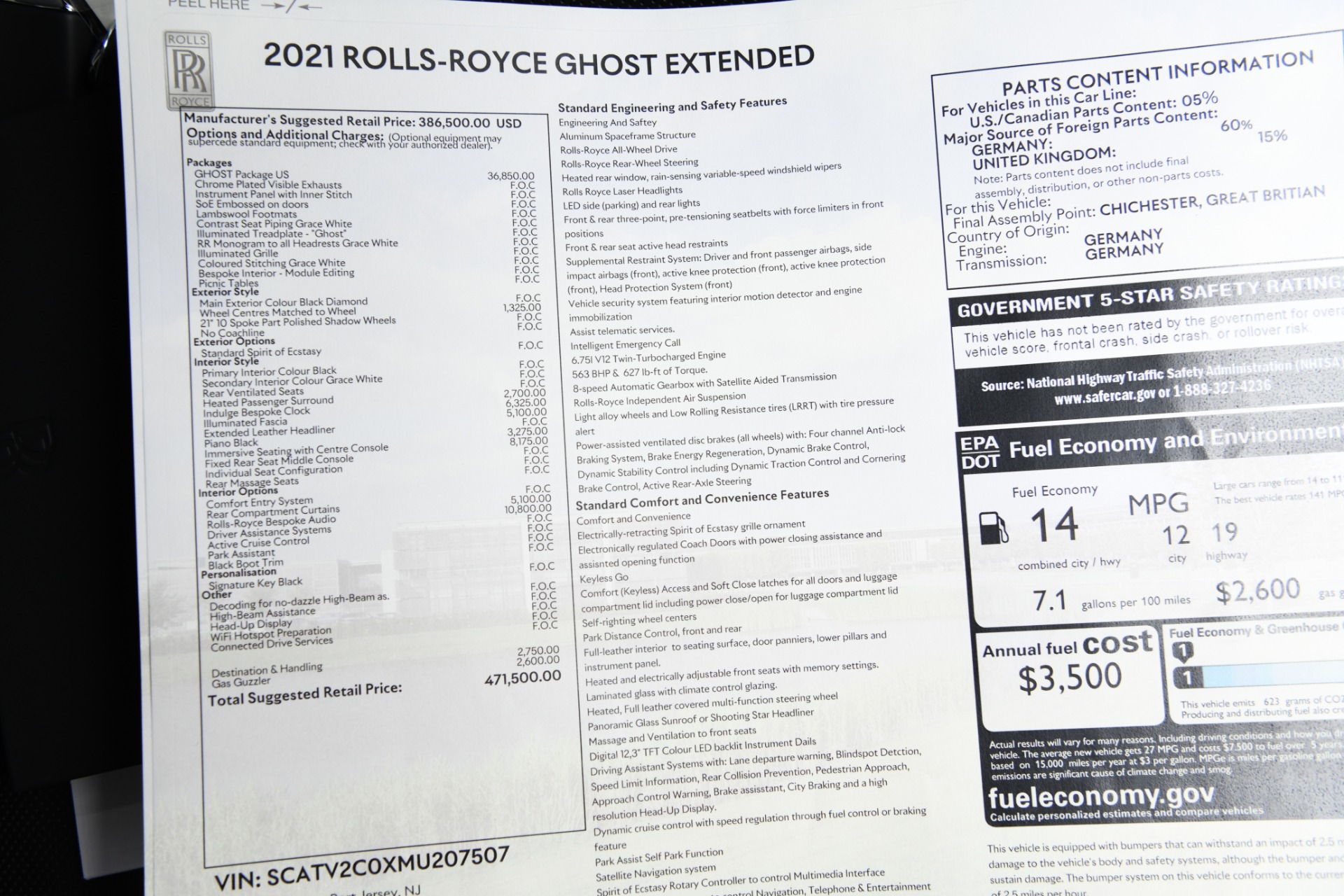 New 2021 Rolls-Royce Ghost EXTENDED WHEELBASE EWB | St. Petersburg, FL
