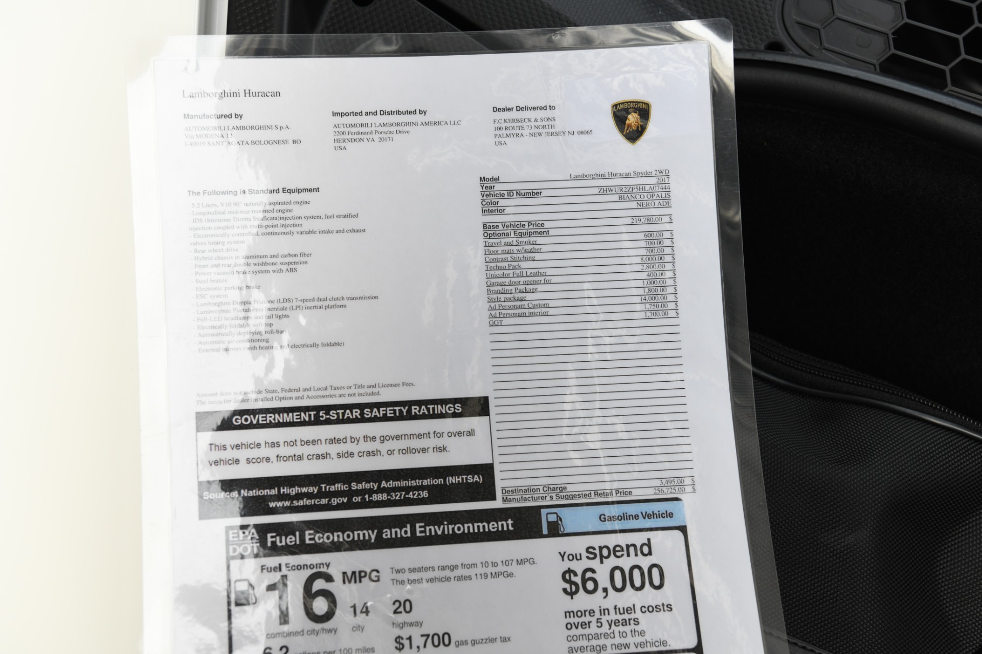 Used 2017 Lamborghini Huracan Spyder LP 580-2 Spyder | St. Petersburg, FL