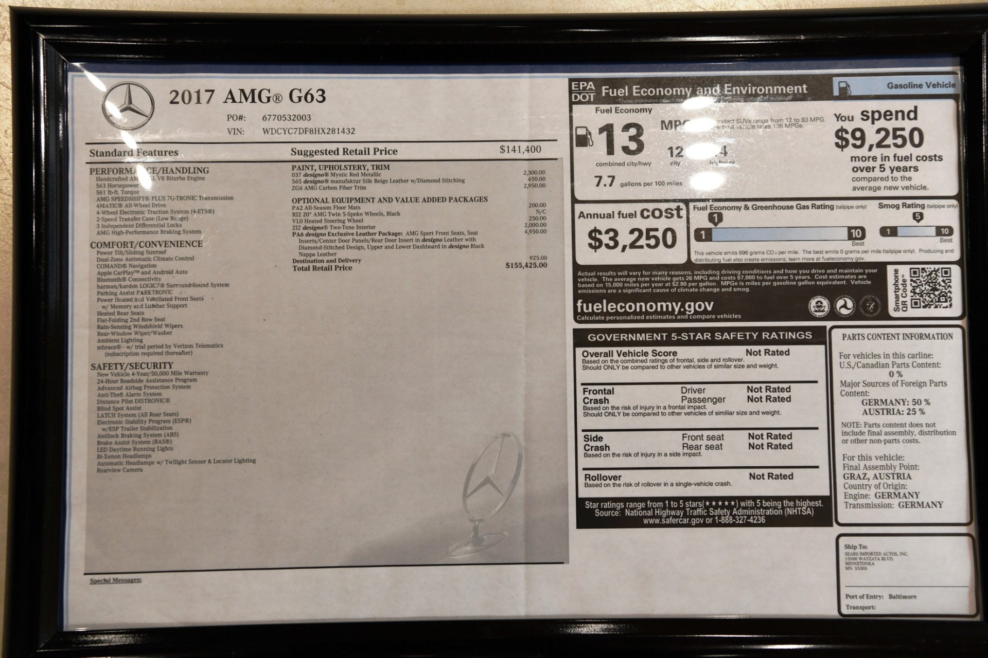 Used 2017 Mercedes-Benz G-Class AMG G 63 | St. Petersburg, FL