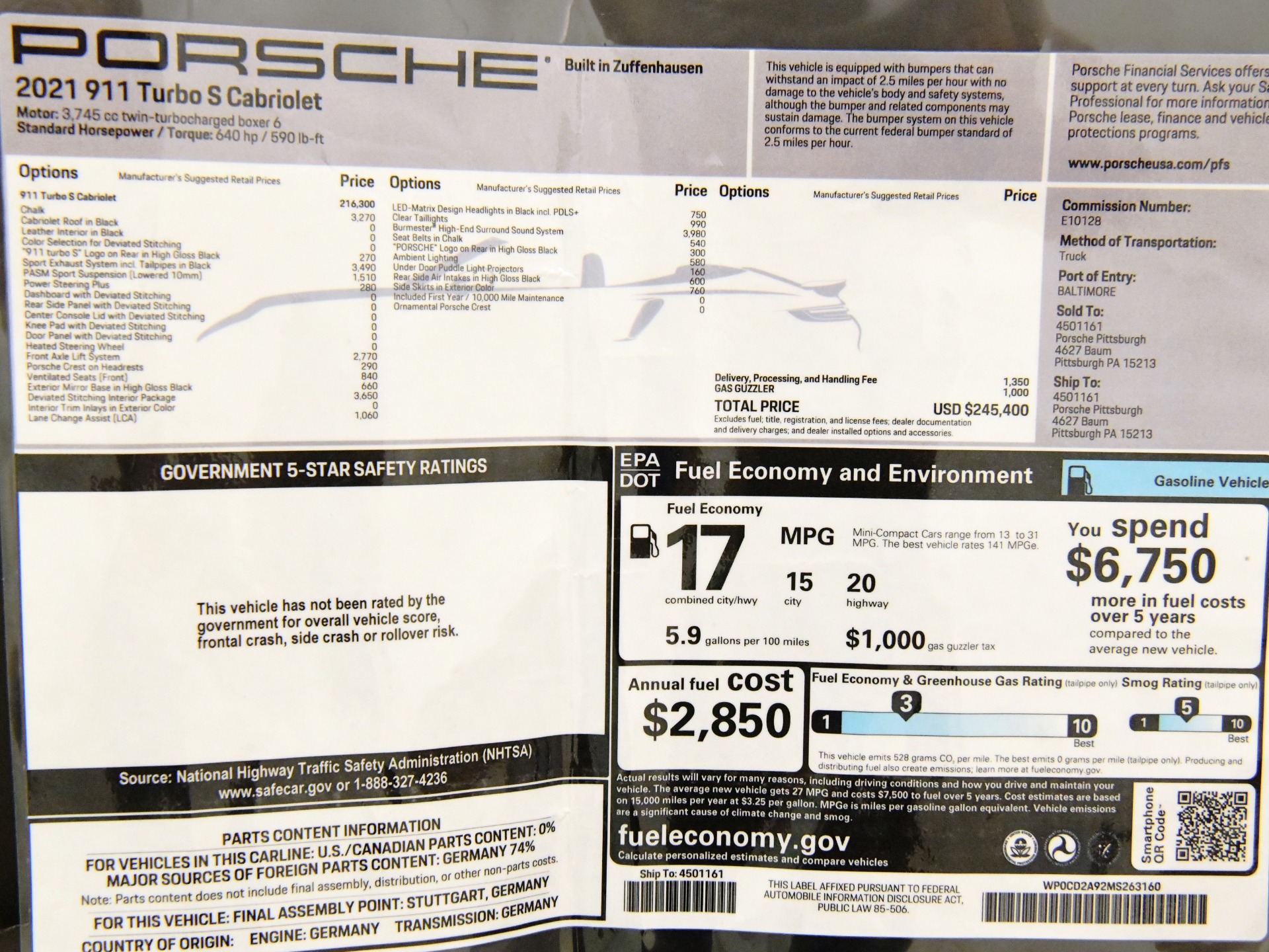 Used 2021 Porsche 911 Turbo S | St. Petersburg, FL