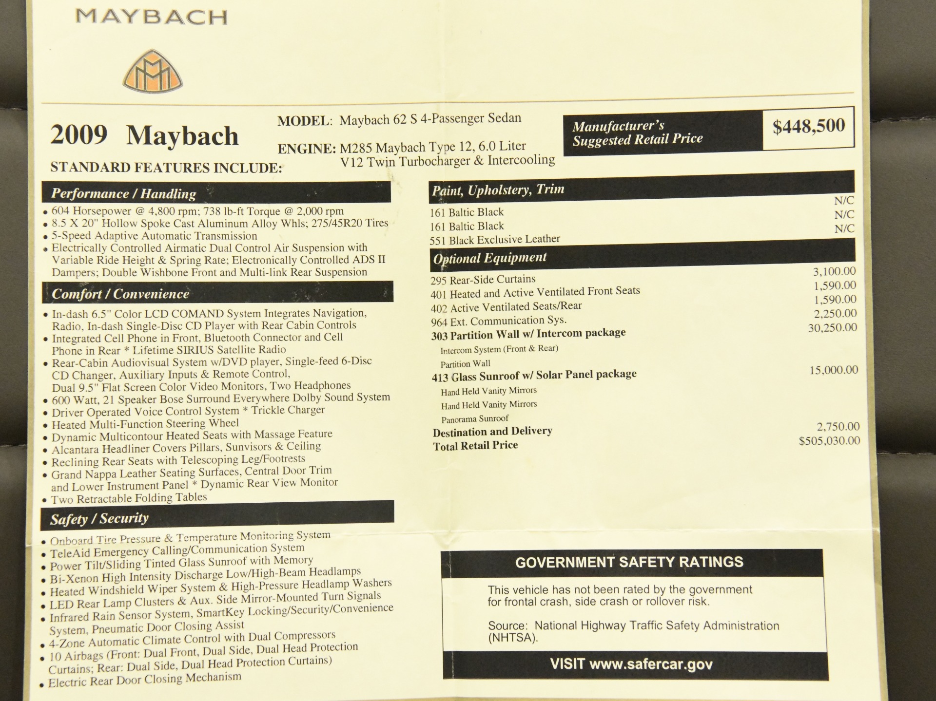 Used 2009 Maybach 62 S | St. Petersburg, FL