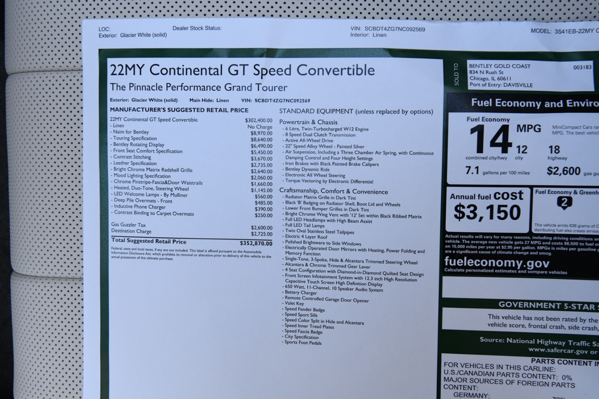 New 2022 Bentley continental GTC Convertible GTC Speed | St. Petersburg, FL