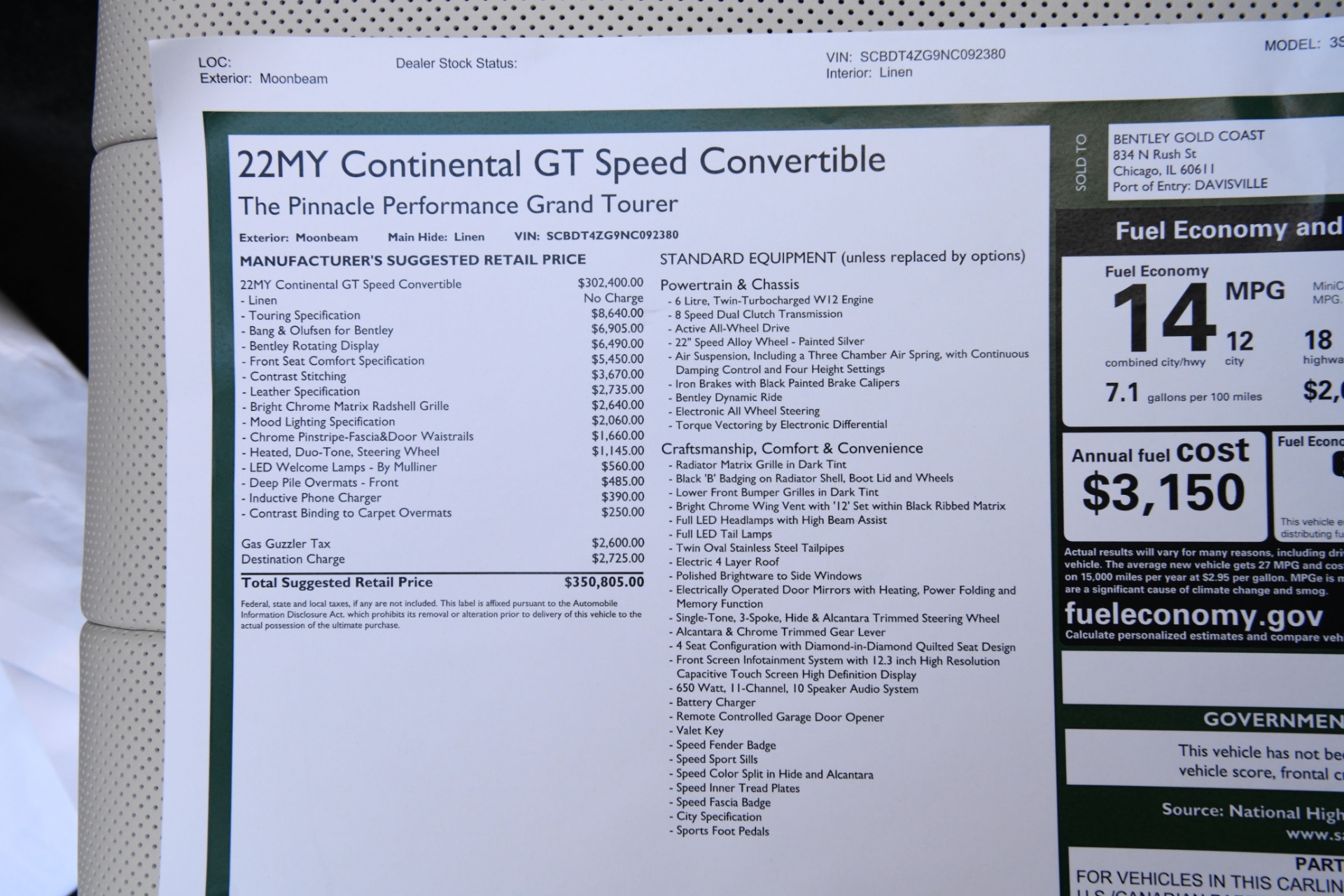 New 2022 Bentley continental GTC Convertible GT Speed | St. Petersburg, FL