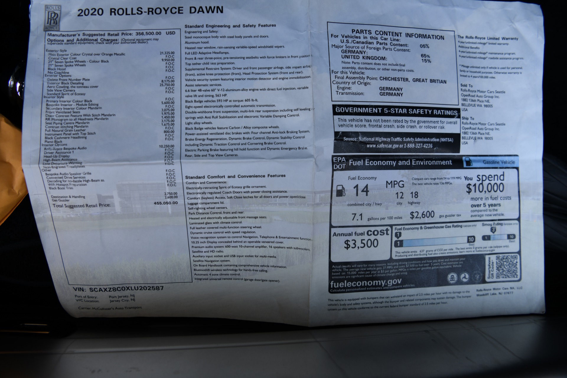 Used 2020 Rolls-Royce Dawn | St. Petersburg, FL