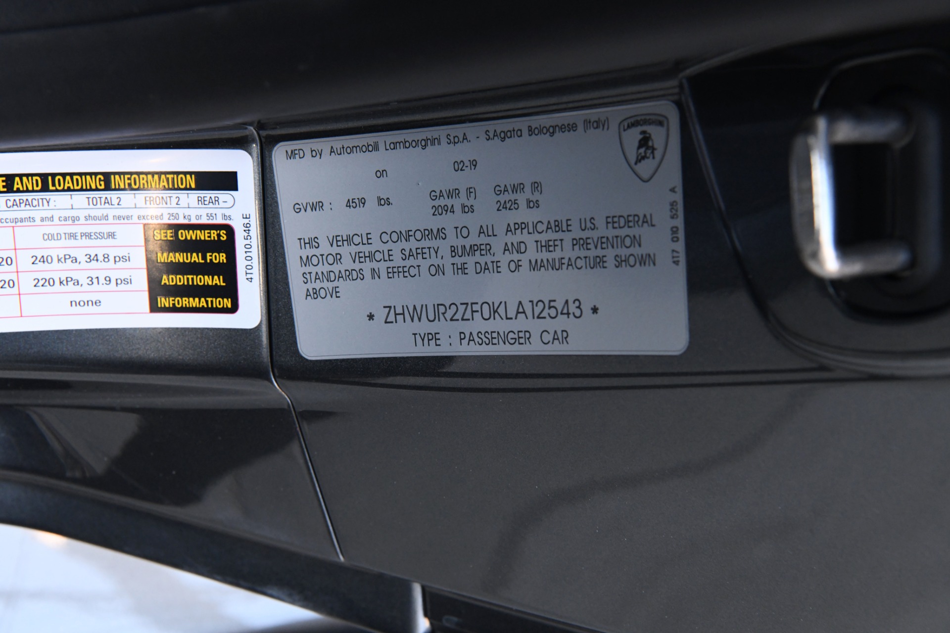 Used 2019 Lamborghini Huracan Spyder LP 580-2 Spyder | St. Petersburg, FL