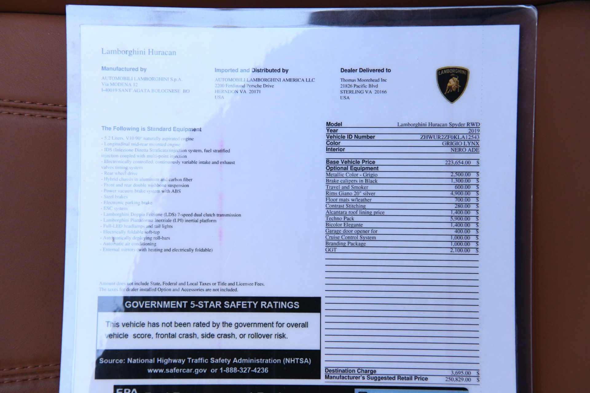 Used 2019 Lamborghini Huracan Spyder LP 580-2 Spyder | St. Petersburg, FL